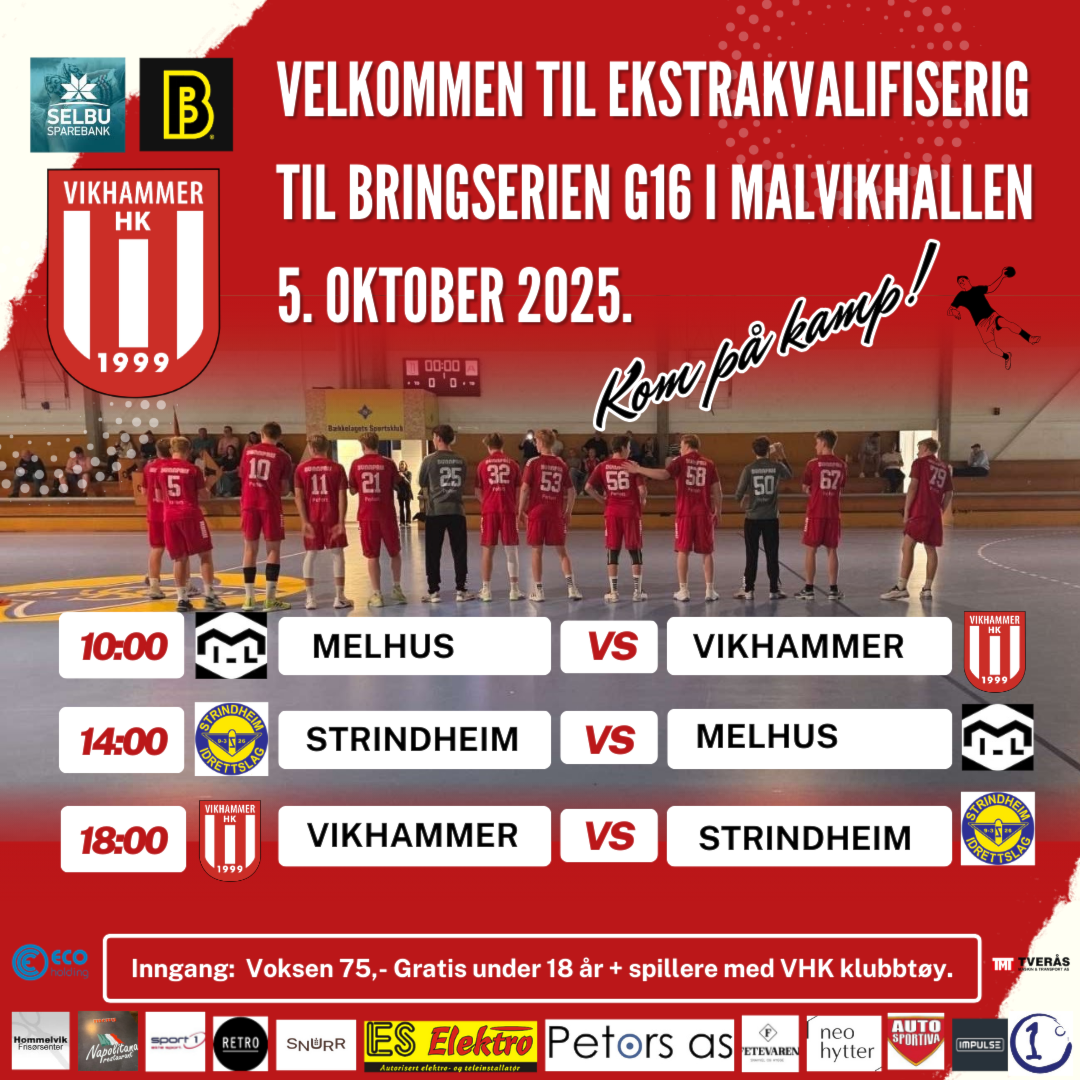 2. Kvalifiseringsrunde til Bringserien i Malvikhallen 5. oktober.